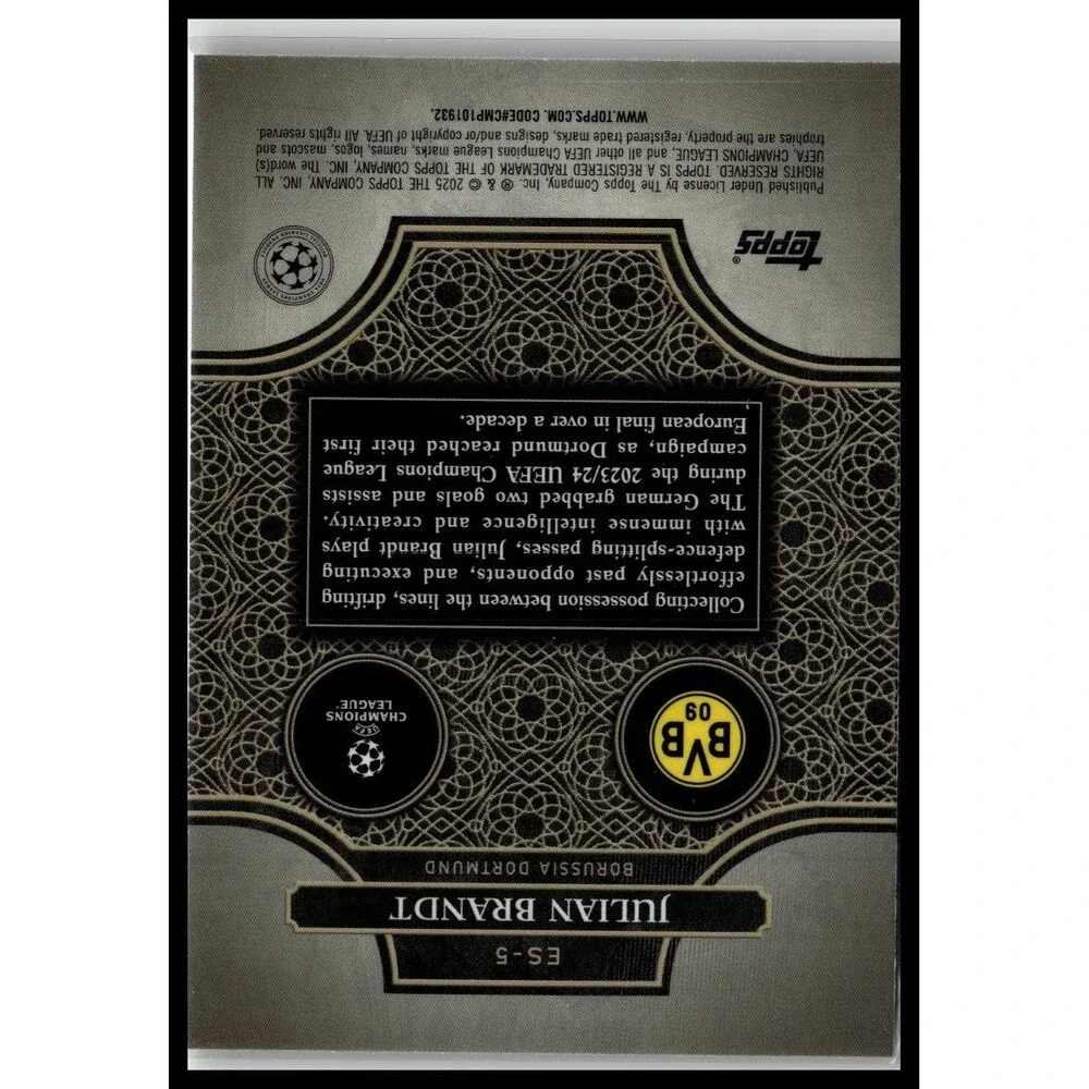 2024-25 Merlin UEFAJulian Brandt #ES-5 Dortmund Elite Society